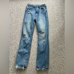Mother Superior Jeans High Waisted Rider Skimp The Confession Size 25 Distressed